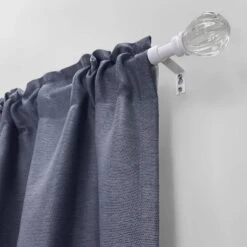 Decorative Drapery Single Rod Set With Acrylic Pumpkin Finials White - Lumi Home Furnishings -Home Decoration Sale GUEST 2b66218d b4d0 4f1c 9770 658c0eeb1ff8