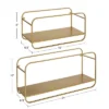 21" X 10" (Set Of 2) Emerline Decorative Wall Shelves Set Gold - Kate & Laurel All Things Decor