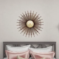Metal Sunburst Wall Decor With Capiz Accent Gold - Olivia & May -Home Decoration Sale GUEST 2bd7b5ce dac2 4a10 8ab7 919ede060294