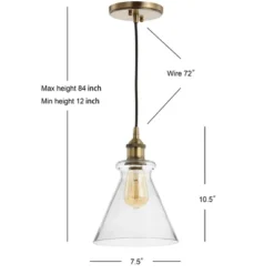 7.5" Adjustable Metal Goldwater Drop Pendant (Includes Energy Efficient Light Bulb) Brass - JONATHAN Y -Home Decoration Sale GUEST 2c7eb46a c2da 4a92 b706 94ea0d860bae