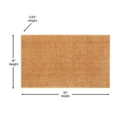Flash Furniture Harbold 18" X 30" Indoor/Outdoor Solid Natural Coir Doormat With Non-Slip Backing -Home Decoration Sale GUEST 2d5052b1 60f0 4f30 9a86 b3e5a2624fd7