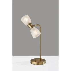 Nina Table Lamp Antique Brass (Includes LED Light Bulb) - Adesso