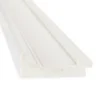 20" X 54" Non-Beveled Ridge White Full Length On The Door Mirror - Amanti Art