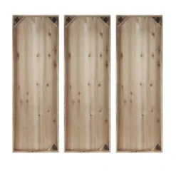 Set Of 3 Gianna Wood Wall Decor Natural -Home Decoration Sale GUEST 32827d66 9176 4e87 b224 58694901de11