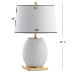 25.5" Glass/Metal Diamond Table Lamp (Includes Energy Efficient Light Bulb) - JONATHAN Y -Home Decoration Sale GUEST 3298d6a3 d4a2 40bc a84a 586223bde437