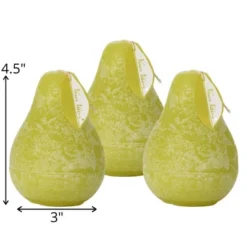 Green Grape Pear Candles - Set Of 3 -Home Decoration Sale GUEST 33692f4b 5c81 40e3 b7ad c8fd3291733a