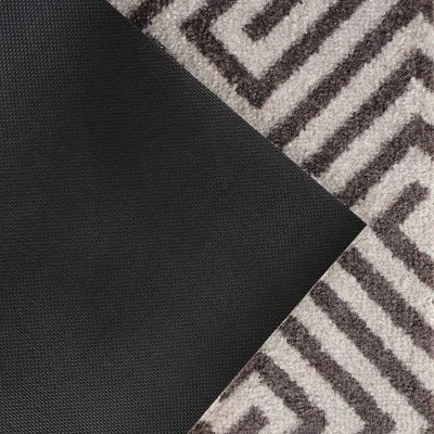 2'x3' ColorStar Greek Grid Door Mat Charcoal - Bungalow Flooring 5 2'x3' ColorStar Greek Grid Door Mat Charcoal - Bungalow Flooring - Image 5