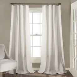 Home Boutique Rosalie Window Curtain Panels White Set 54X84