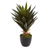 Nearly Natural 20-in Agave Artificial Plant (Set Of 2)"