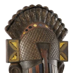 24" X 12" Polystone Mask Primitive African Sculpture Brown - Olivia & May 7 24" X 12" Polystone Mask Primitive African Sculpture Brown - Olivia & May -Home Decoration Sale GUEST 369c5511 78dc 4744 896a f7fe19df97b3