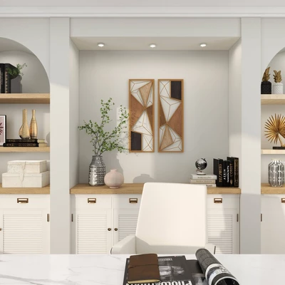 Modern Metal Abstract Wall Decor Set Of 2 Brown - CosmoLiving By Cosmopolitan 11 Modern Metal Abstract Wall Decor Set Of 2 Brown - CosmoLiving By Cosmopolitan - Image 11