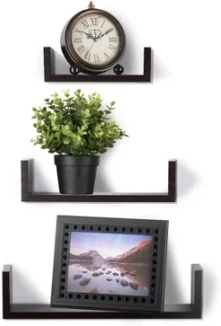 Display Floating Wooden Shelves With Espresso Finish - Set Of 3 Wall Decoration Shelves - Homeitusa -Home Decoration Sale GUEST 39d4ad51 4273 4f10 bd33 1fdf62f02c1a