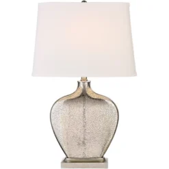 360 Lighting Axel Modern Table Lamps 25" High Set Of 2 Mercury Glass With Dimmers White Fabric Drum Shade For Bedroom Living Room Bedside Nightstand -Home Decoration Sale GUEST 3bc88309 337b 4096 9150 af45a8bb30c9