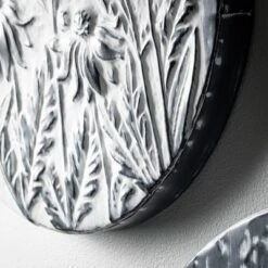 Sullivans Hammered Metal Wall Medallions Set Of 2, 23"H & 18"H Black