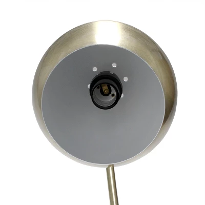 Mid Century Curved Table Lamp With Dome Shade Antique Brass - Lalia Home 4 Mid Century Curved Table Lamp With Dome Shade Antique Brass - Lalia Home - Image 4