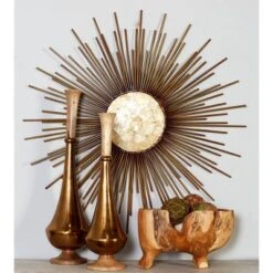 Metal Sunburst Wall Decor With Capiz Accent Gold - Olivia & May -Home Decoration Sale GUEST 3f7b42d9 6a3e 4d30 a2e5 7c9076ac738a