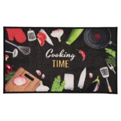 J&V TEXTILES 2-Piece Non Slip Kitchen Mat Rugs Comfort Standing Mats For Home Kitchen Entrance Door Mat (Cooking Time) -Home Decoration Sale GUEST 4023d9a5 0986 4bc8 b889 978104858b04