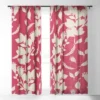 Viviana Gonzalez Floral Magenta Vibes Single Panel Sheer Window Curtain - Deny Designs