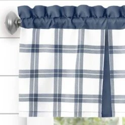 Kate Aurora Windowpane Plaid Country Farmhouse Kitchen Curtain Tier & Valance -Home Decoration Sale GUEST 4158380d 7f77 471b 98e2 432c2e59d53a
