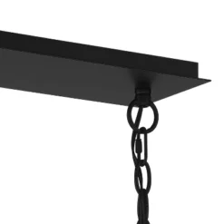 Possini Euro Design Carrine Black Silver Linear Pendant Chandelier 38 1/2" Wide Modern Clear Crystal 8-Light Fixture For Dining Room Kitchen Island -Home Decoration Sale GUEST 42025a48 301b 4d18 8947 151024f35d61