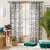 1pc 50"x84" Light Filtering Limu-Limu Leaf Jacquard Curtain Panel Gray - Opalhouse™ Designed With Jungalow™
