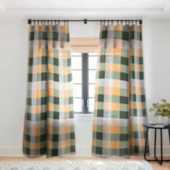 Miho Retro Color Illusion Single Panel Sheer Window Curtain - Deny Designs -Home Decoration Sale GUEST 430ccca7 36e2 40e0 8c60 9718539dd503