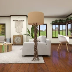 Rustic Floor Lamp Beige - Olivia & May -Home Decoration Sale GUEST 43dcd1a1 6ae2 4997 be45 59c7df968d0b