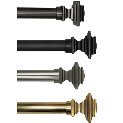 Linen Avenue Metal Square Single And Double Window Curtain Rod Set 5 Linen Avenue Metal Square Single And Double Window Curtain Rod Set - Image 5