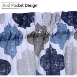 Trinity Moroccan Tile Pattern Quatrefoil Printed Kitchen Curtains -Home Decoration Sale GUEST 44d6f301 76fa 414f 940c 255600ad3192