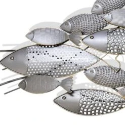 Amaia Pewter School Of Fish Wall Art Silver - StyleCraft