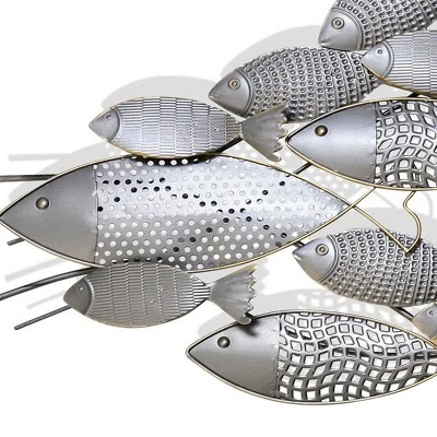 Amaia Pewter School Of Fish Wall Art Silver - StyleCraft 1 Amaia Pewter School Of Fish Wall Art Silver - StyleCraft