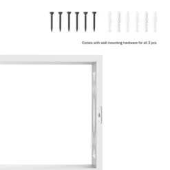 Floating Shelves- Open Cube Wall Shelf Set With Hidden Brackets, 3 Sizes To Display Decor, Photos, More- Hardware Included By Hastings Home (White) -Home Decoration Sale GUEST 482dfefd 9a76 4855 9200 0621b6b0dcd2
