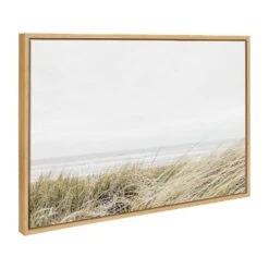 23" X 33" Sylvie East Beach Framed Canvas By Amy Peterson Natural - Kate & Laurel All Things Decor