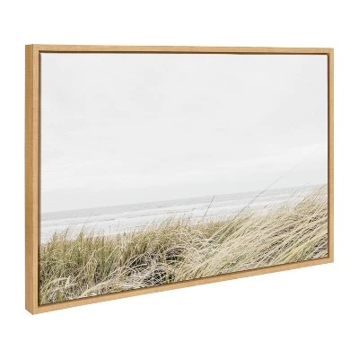 23" X 33" Sylvie East Beach Framed Canvas By Amy Peterson Natural - Kate & Laurel All Things Decor 1 23" X 33" Sylvie East Beach Framed Canvas By Amy Peterson Natural - Kate & Laurel All Things Decor
