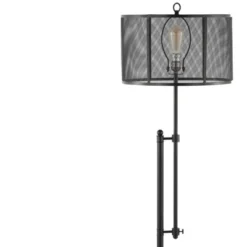 64.5" Noah Modern Industrial Iron Height-Adjustable LED Floor Lamp Black (Includes LED Light Bulb) - JONATHAN Y -Home Decoration Sale GUEST 4942a51f 7637 443f b632 9c23d283abf2