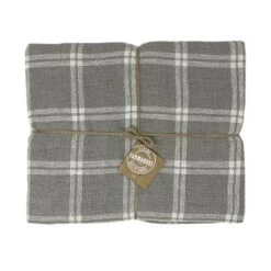 Farmhouse Living Double Window Pane Plaid Fringe Blanket Throw - 50" X 60"- Elrene Home Fashions -Home Decoration Sale GUEST 49680b5b 312a 4446 bbab 40af78a5e98a