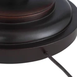 Barnes And Ivy Henson Industrial Floor Lamp 63" Tall Bronze With LED Nightlight Earthy Fabric Drum Shade For Living Room Bedroom Office House Home -Home Decoration Sale GUEST 4bf40672 050e 461c a69d 8007c02cc6db