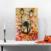 Northlight LED Lighted Fall Foliage And Lanterns Canvas Wall Art 23.5" X 15.5"