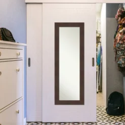 19" X 53" Non-Beveled Wildwood Brown Full Length On The Door Mirror - Amanti Art -Home Decoration Sale GUEST 4e7dee2c c138 4a68 8731 05f6d4f1895f