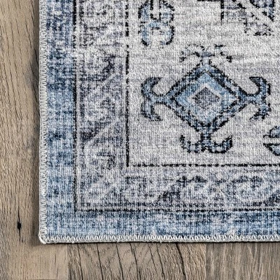 NuLOOM Eva Machine Washable Vintage Faded Medallion Area Rug 4 NuLOOM Eva Machine Washable Vintage Faded Medallion Area Rug - Image 4