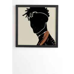 Domonique Brown Black Hair No. 2 Framed Wall Art Black - Deny Designs -Home Decoration Sale GUEST 5079bd05 84db 41ff a09b 84741b101bda