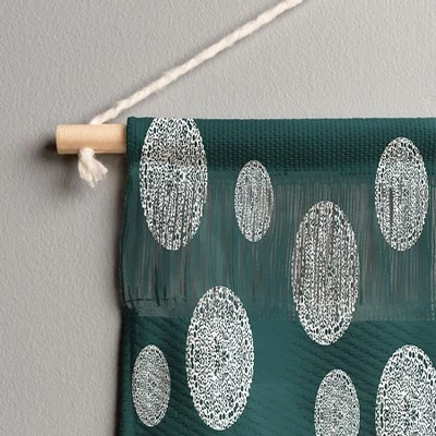 Sheila Wenzel Ganny Snowflake Polka Dots Large Landscape 47" X 32" Fiber Wall Hanging - Society6 2 Sheila Wenzel Ganny Snowflake Polka Dots Large Landscape 47" X 32" Fiber Wall Hanging - Society6 - Image 2