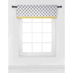 Bacati - Dots/Pin Stripes Grey/Yellow Window Valance -Home Decoration Sale GUEST 51dff9df 48bc 49c4 9abd 2368b30b80b5
