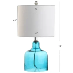 19" Glass Gemma Bell Table Lamp Moroccan (Includes LED Light Bulb) Blue - JONATHAN Y -Home Decoration Sale GUEST 53467642 54bd 457e 940b ed99d8c3df87