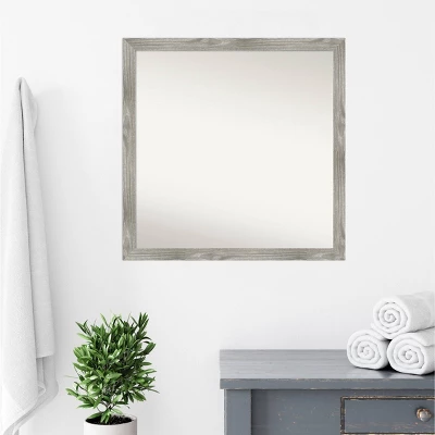 29" X 29" Non-Beveled Dove Square Bathroom Wall Mirror Gray Wash - Amanti Art 8 29" X 29" Non-Beveled Dove Square Bathroom Wall Mirror Gray Wash - Amanti Art - Image 8