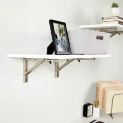 Built Industrial 2 Pack Folding L Wall Shelf Bracket, 10 Inch Collapsible Hardware With Locking Hinge For Garage Shelves, Holds 120lbs -Home Decoration Sale GUEST 555ad0b8 e83d 42c4 af02 5dfe3c43b4ec