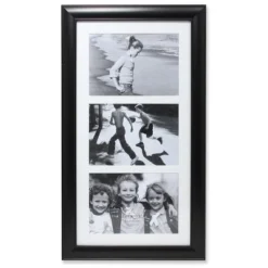 10.5" X 18.5" Triple Matted Black Collage Frame - Lawrence Frames