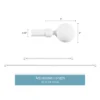 3/4-Inch Curtain Rod- Decorative Ball Finials And Hardware- For Home Decor In Bedroom And Kitchen- 48-84-Inch By Hastings Home (White)