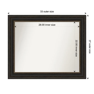 Amanti Art Accent Bronze Non-Beveled Bathroom Wall Mirror 3 Amanti Art Accent Bronze Non-Beveled Bathroom Wall Mirror - Image 3