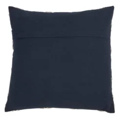 20"x20" Oversize Knotted Rope Square Throw Pillow Navy - Saro Lifestyle